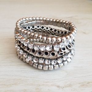 Silver Multilayer Bracelet